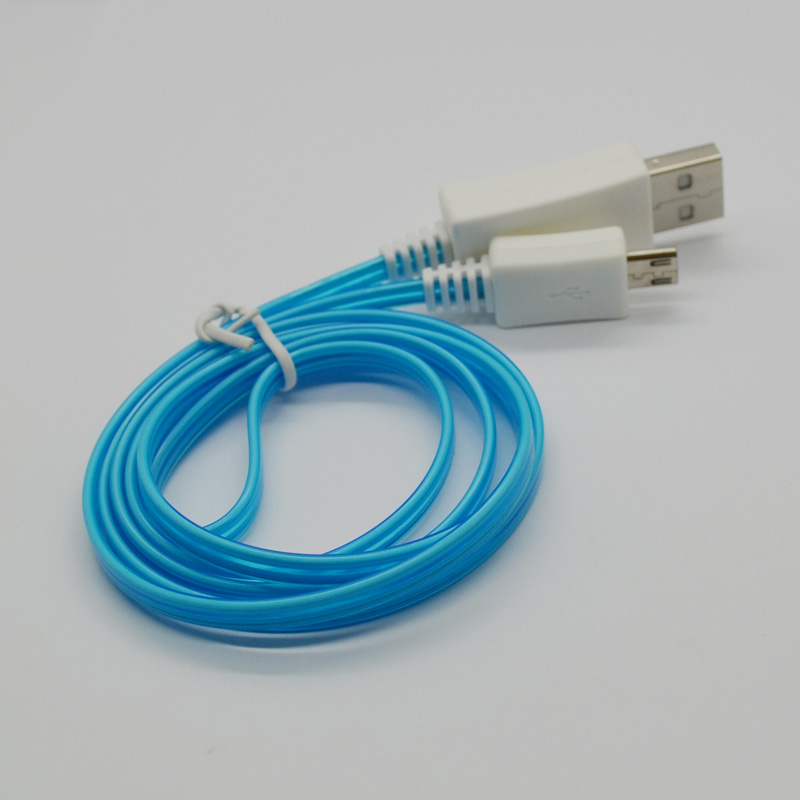 New light-emitting cable for samsung-micro 1m blue